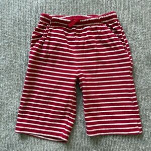 JoJo Maman Bébé Red‎ White Stripe Knit Shorts Kids Size 5–6 Years